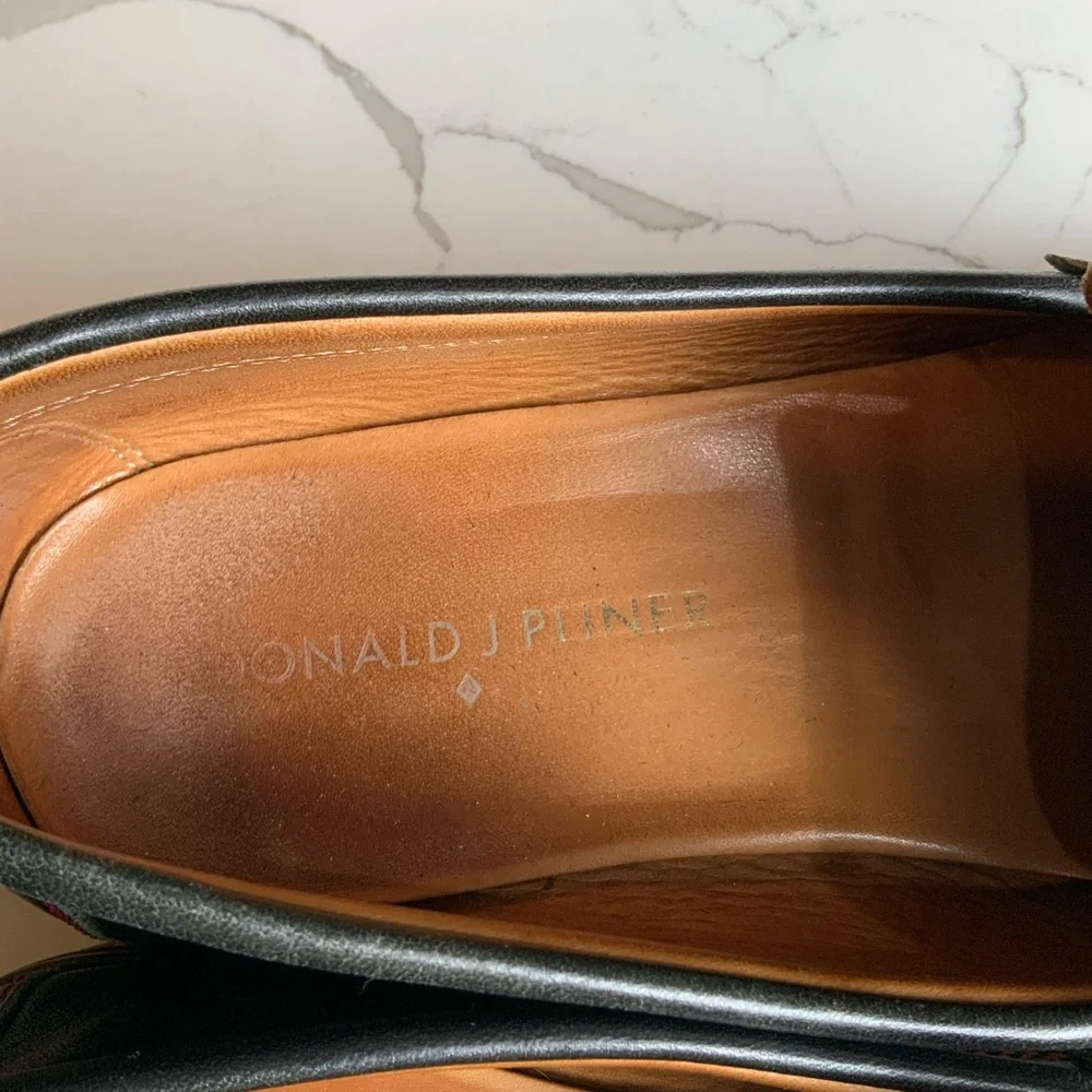 Donald J Pliner loafers with horse bit size 10